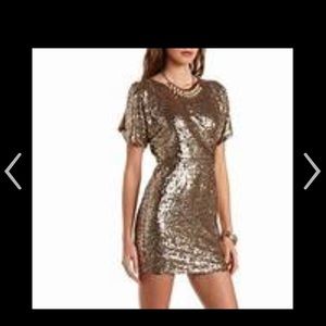 NWOT gold sequin dress